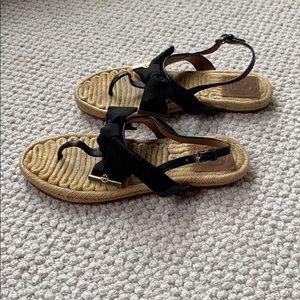 Tory Burch black Espadrille sandals. Size 8